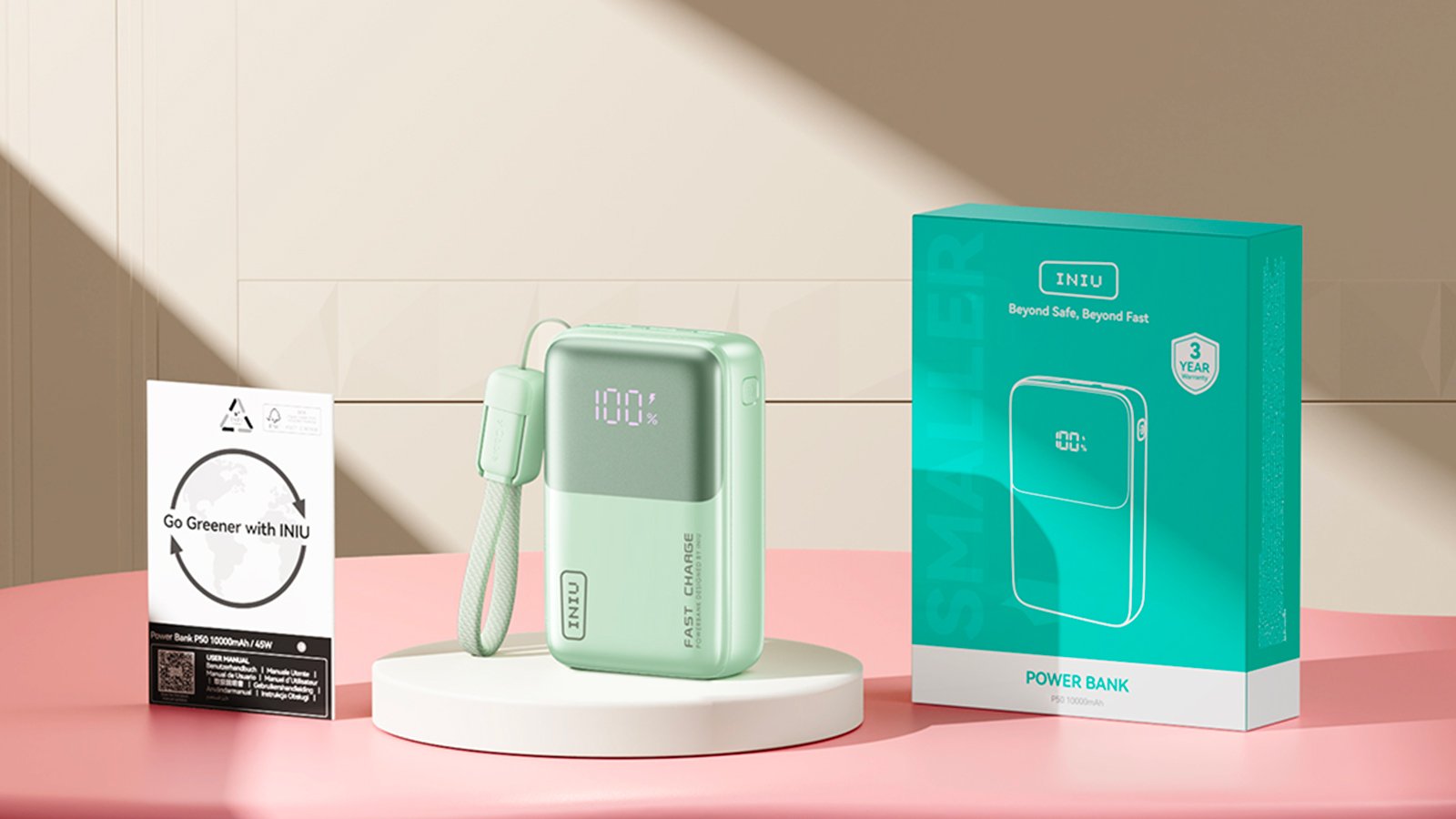 Malgré son format mini, elle délivre 45W pour recharger un smartphone à 73 % en 25 minutes ©INIU