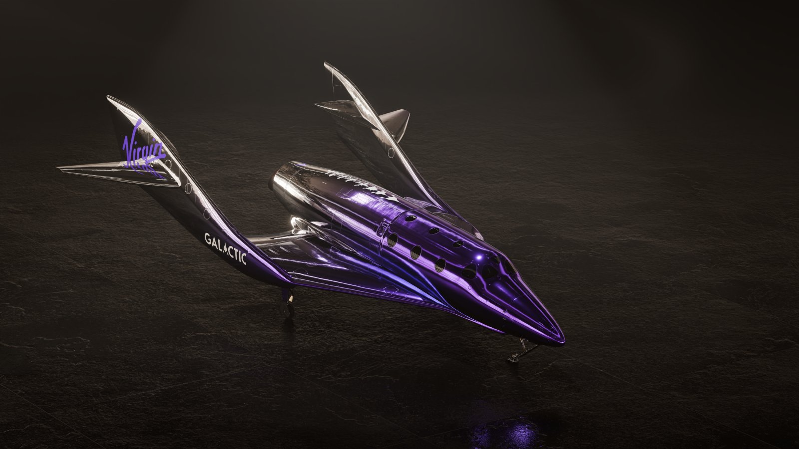 Vue d'artiste du vaisseau de classe Delta de Virgin Galactic. ©Virgin Galactic