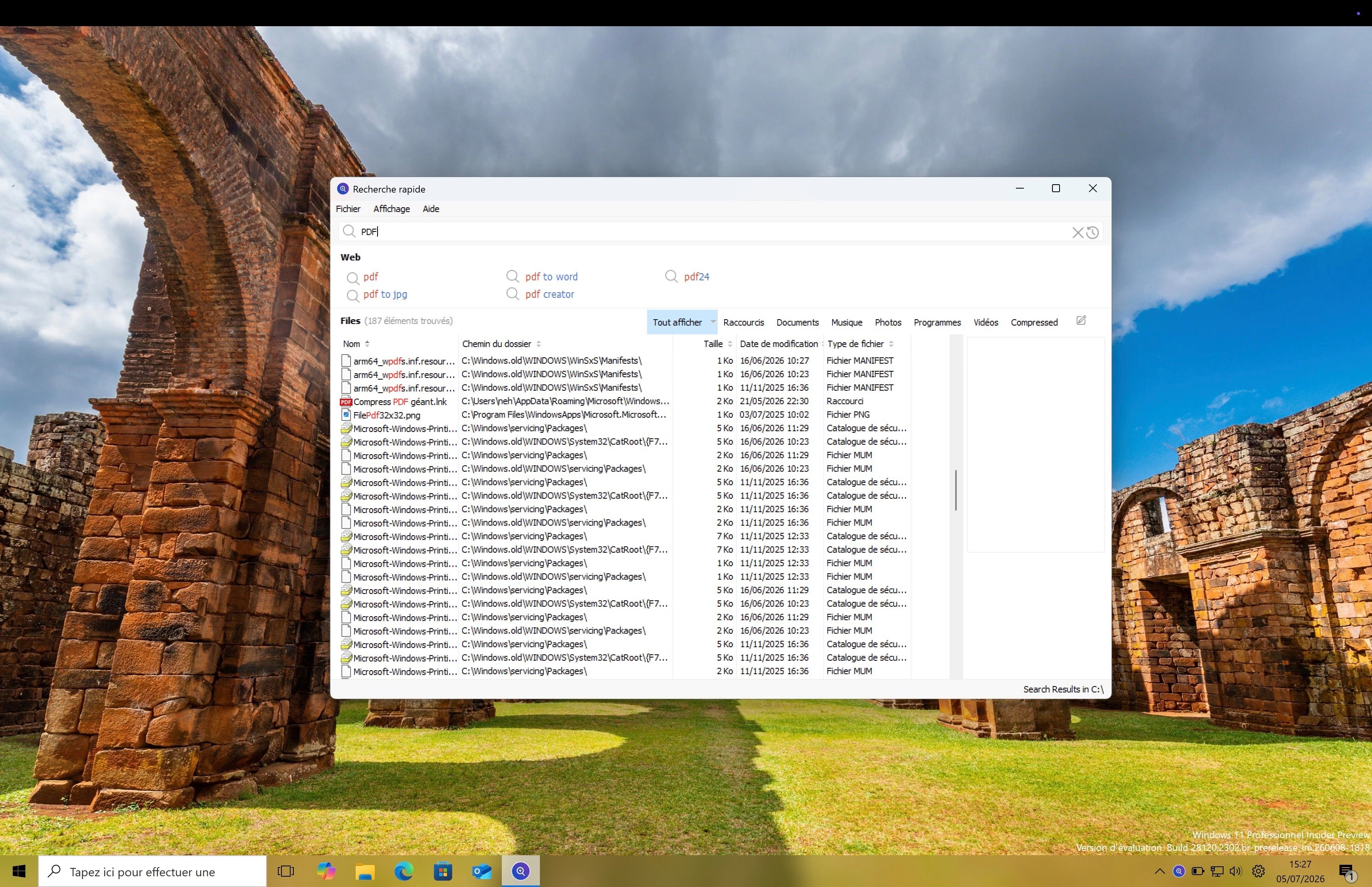 Retrouver un fichier sur Windows sans savoir exactement comment il s'appelle : Quick Search résout ce cas d'usage avec une légèreté que la barre de recherche native de Windows n'a jamais vraiment maîtrisée. © Naïm Bada pour Clubic