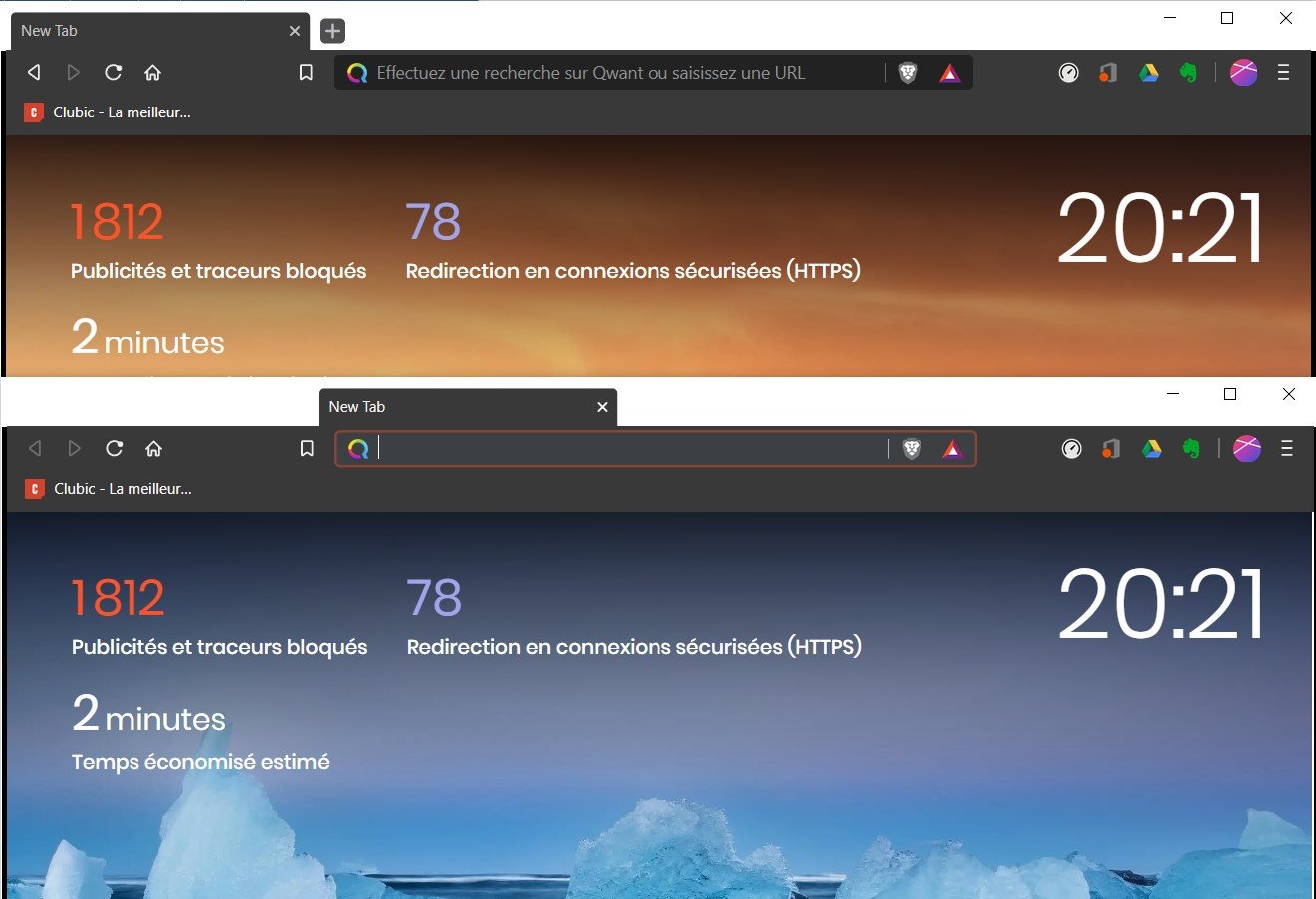 raccourcis brave 2