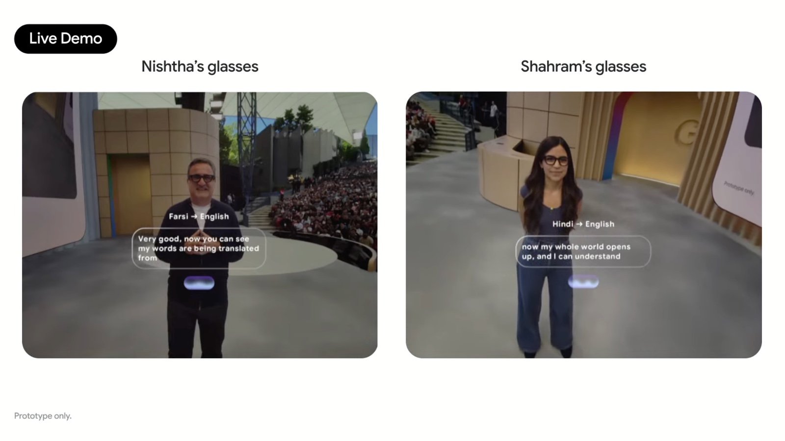 Traduction instantanée avec les lunettes connectées et Android XR © Google
