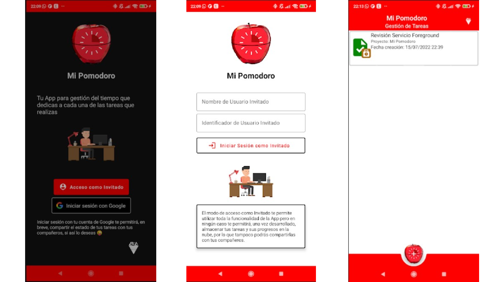 My Pomodoro est une application de gestion du temps qui repose sur la méthode Pomodoro, qui permet de créer et de suivre des tâches, avec un accès en mode invité. © afalabarce