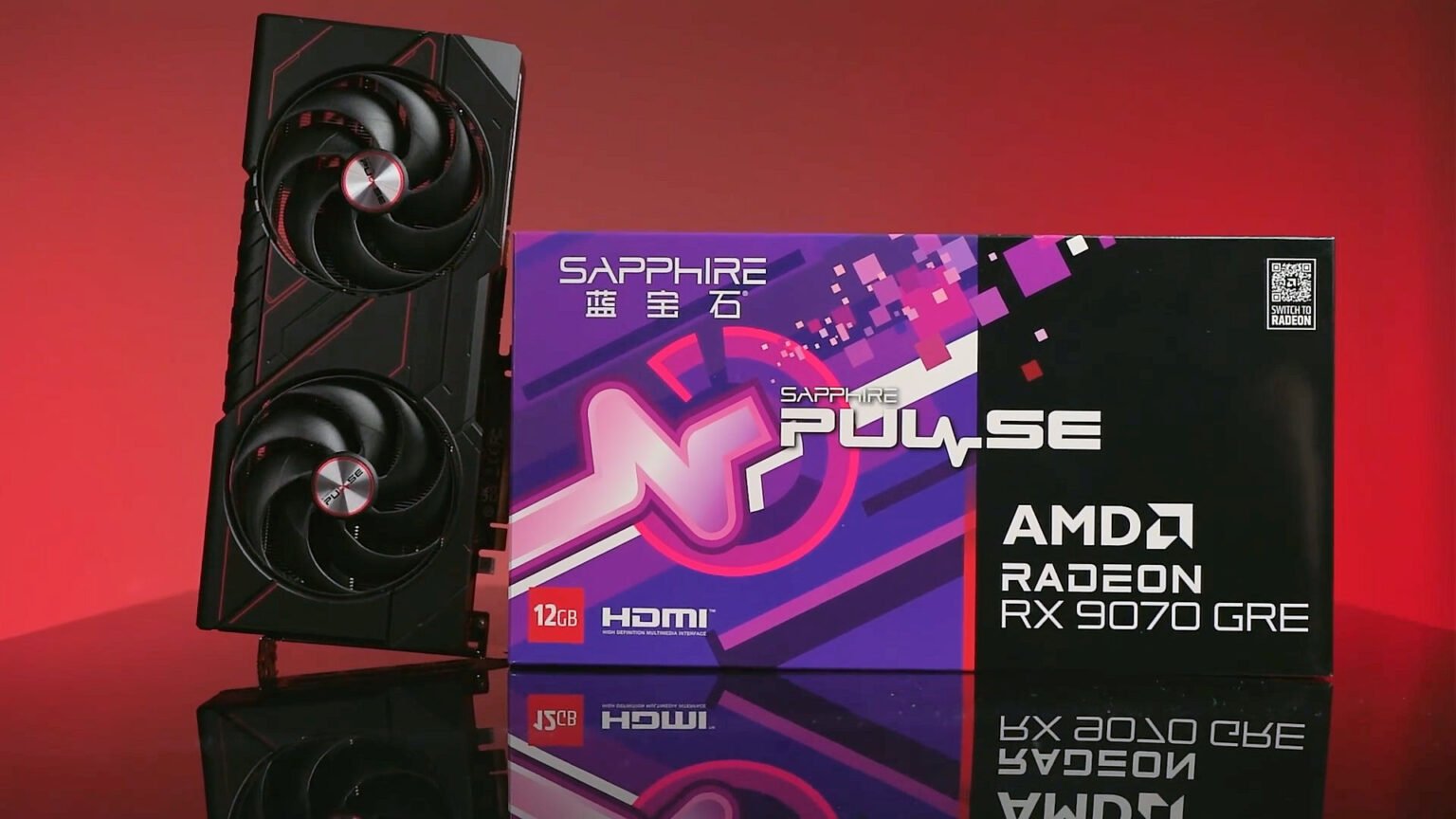 La Sapphire Pulse Radeon RX 9070 GRE distribuée en Chine. ©VideoCardz