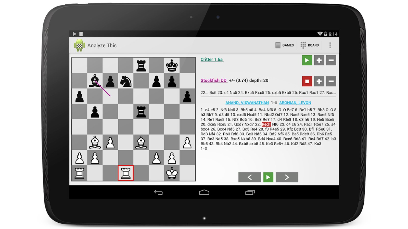 Chess – Analyze This permet d’importer et d’analyser des fichiers PGN sur Android pour revoir des parties d’échecs, étudier les coups clés et progresser à partir de ses propres games ou de parties célèbres - © Chees - Analyze This