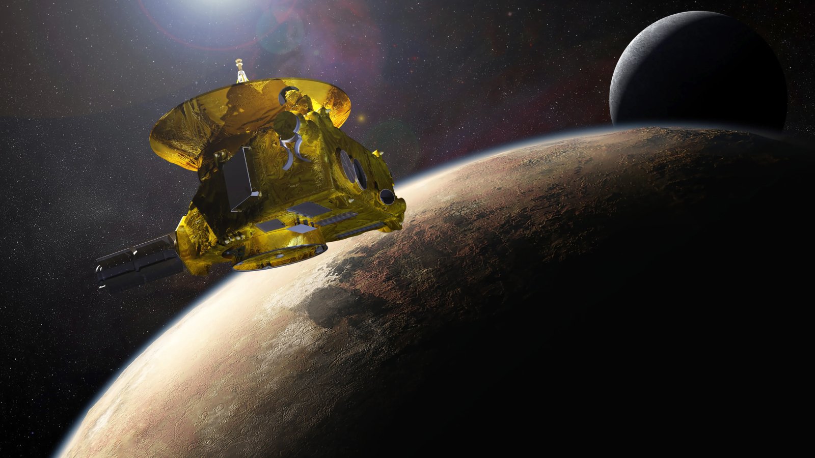 Vue d'artiste de la sonde New Horizons. ©NASA