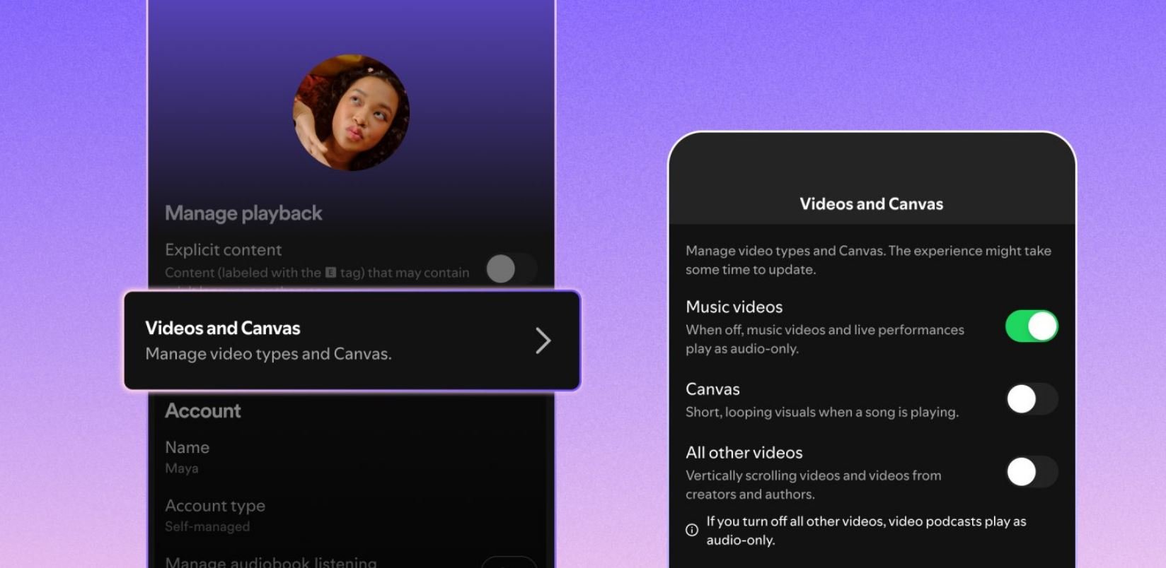 Vous n'en pouvez plus des vidéos sur Spotify ? Cette nouveauté devrait vous ravir. ©Spotify