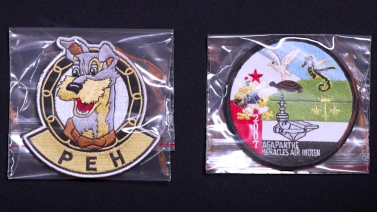 Les deux insignes dessinés par Walt Disney qui subsistent encore dans l'armée française. © SGA/COM