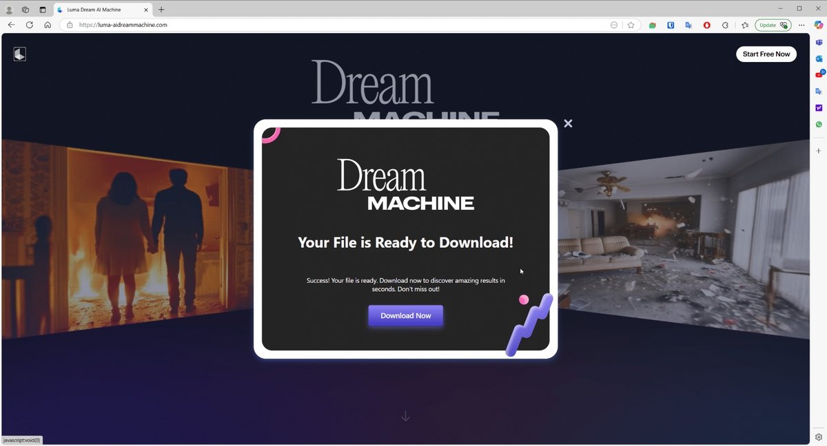 Les générateurs IA malveillants affichent une interface soignée et pour vous pousser à télécharger non pas une vidéo, mais un infostealer. © Morphisec