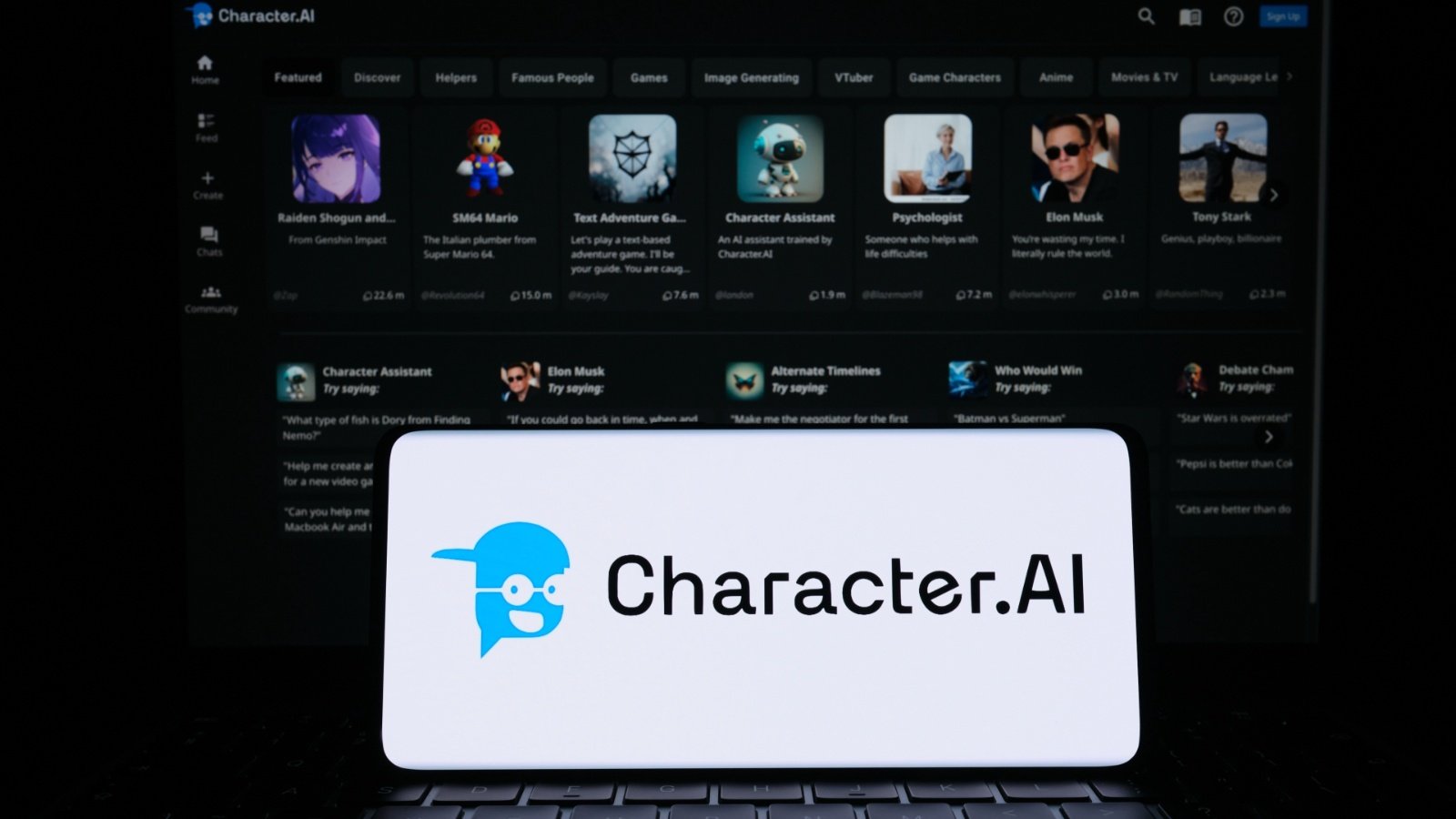 Character.AI cherche une solution de reprise pour éviter la fermeture de sa plateforme. ©Ascannio x Shutterstock