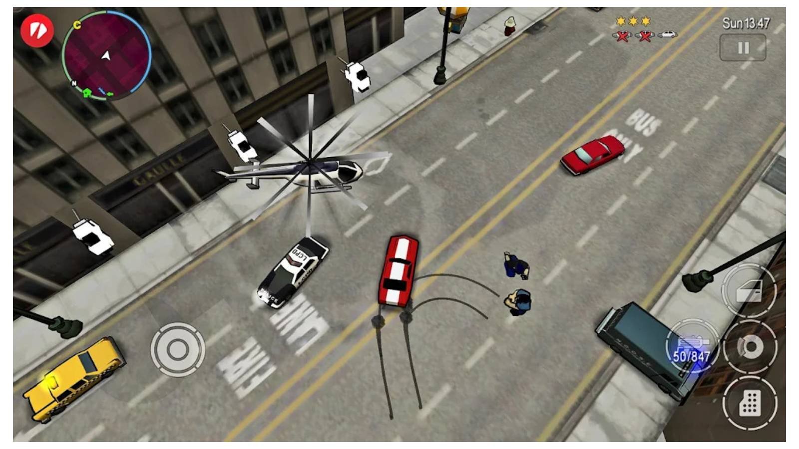 Grand Theft Auto: Chinatown Wars est un jeu d’action-aventure en vue plongée qui vous met dans la peau de Huang Lee dans Liberty City. Exploration libre, missions variées et trafic rythment la progression. © Rockstar Games