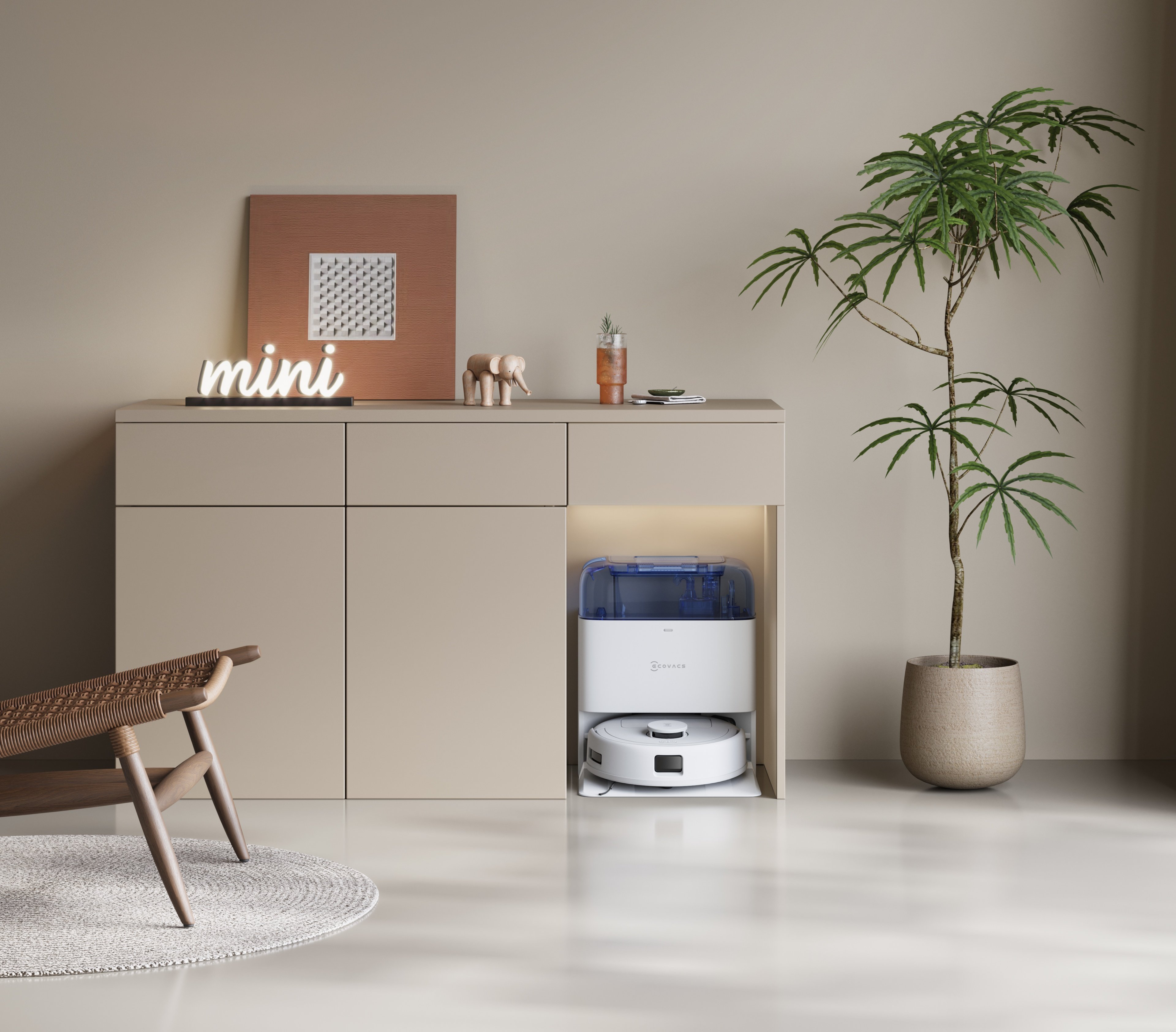 Le Deebot Mini ne prend presque pas de place © Ecovacs