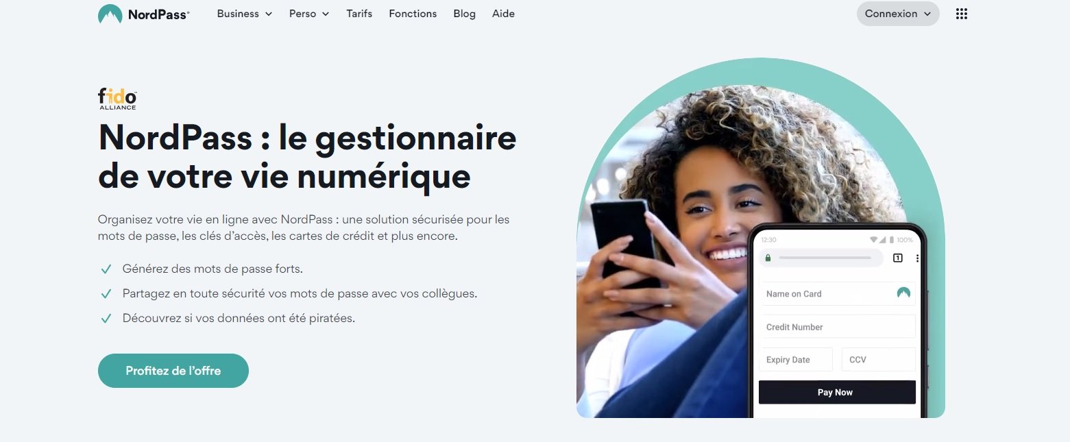 NordPass gestionnaire de mot de passe