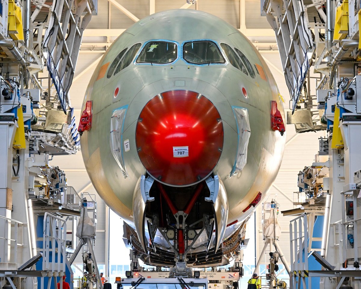 Voici le nez de ce fameux A350-1000ULR. © Qantas / Airbus