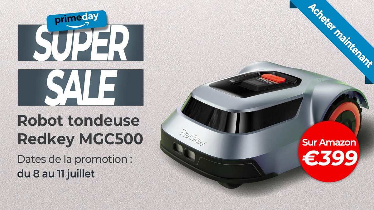 A moins de 400€ ce robot tondeuse est un véritable bon plan du Prime Day ©Redkey