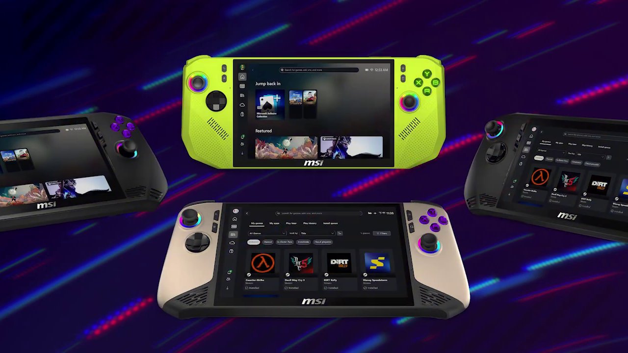 Toutes les consoles Claw de MSI sont concernées par la Xbox Full-Screen Experience. ©MSI