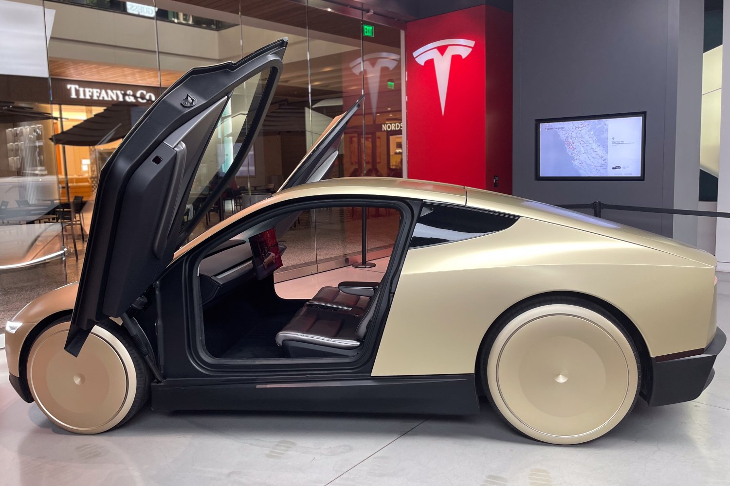 Un prototype de Cybercab de Tesla. ©Josiah True / Shutterstock