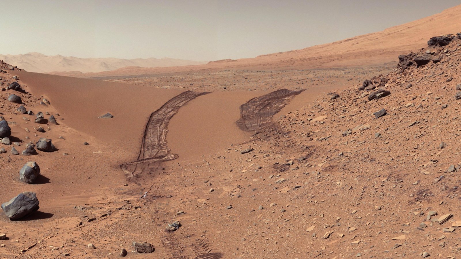 Une photographie à la surface de Mars capturée par le rover Curiosity. ©NASA