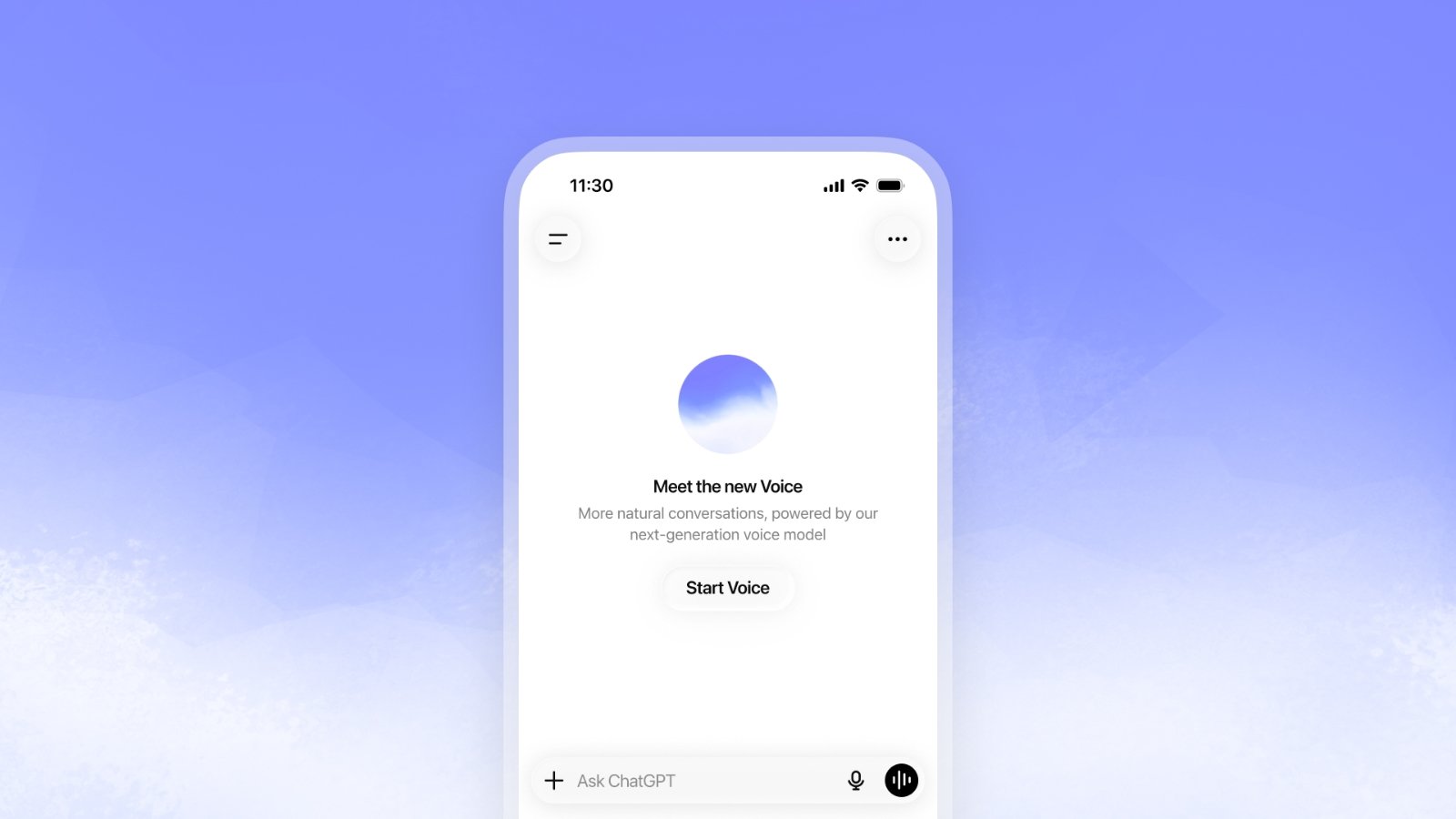 Vous pouvez tester le nouveau mode vocal dès à présent ©OpenAI