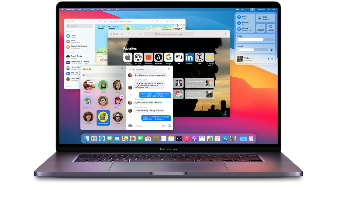 En 2020, Big Sur avait apporté beaucoup de cohérence à l'écosystème d'interfaces d'Apple en s'alignant sur iOS et WatchOS. © Apple