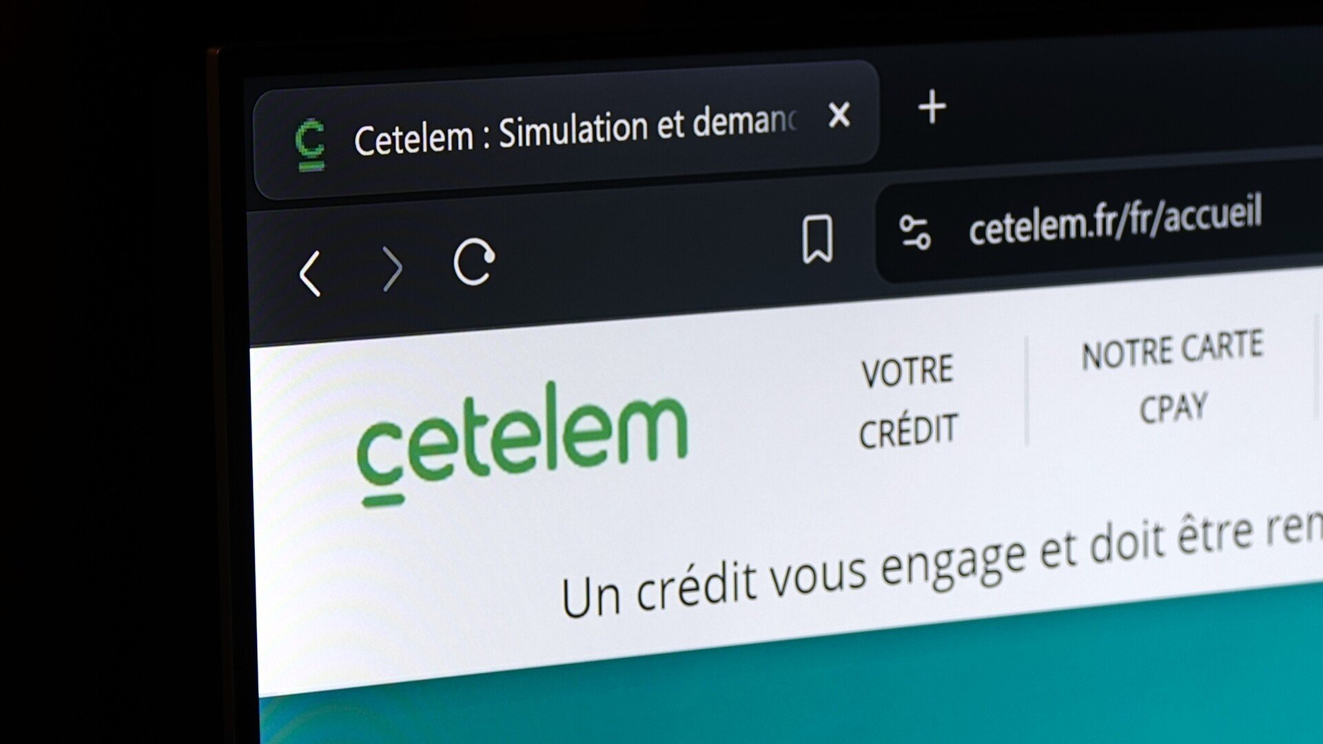 Le site de Cetelem, la marque de crédit à la consommation de BNP Paribas Personal Finance. © Romain P19 / Shutterstock