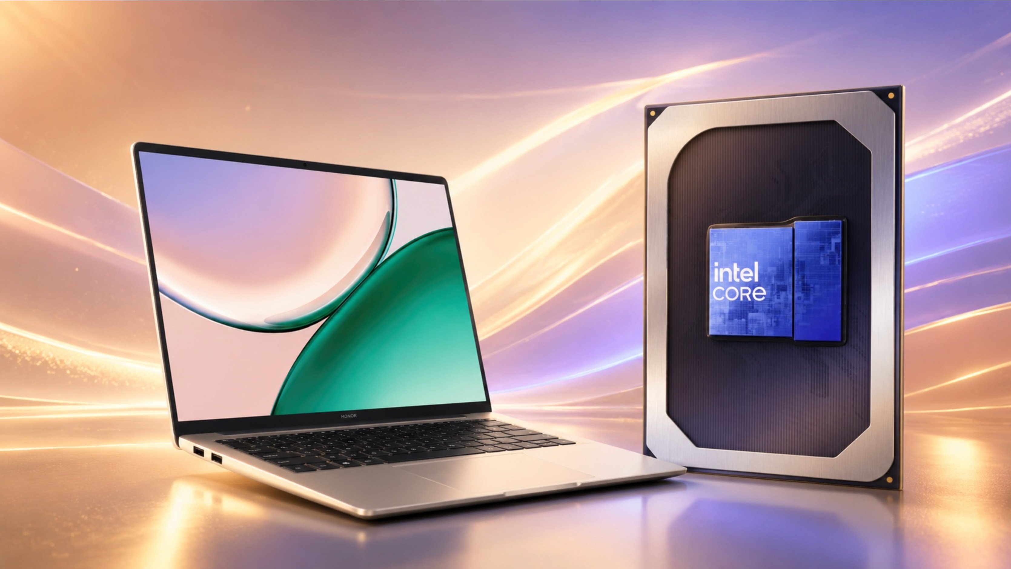 Le nouvel Honor X14, lancé en Chine, compte parmi les premiers modèles Intel Wildcat Lake. © Honor & Intel via WCCFTech