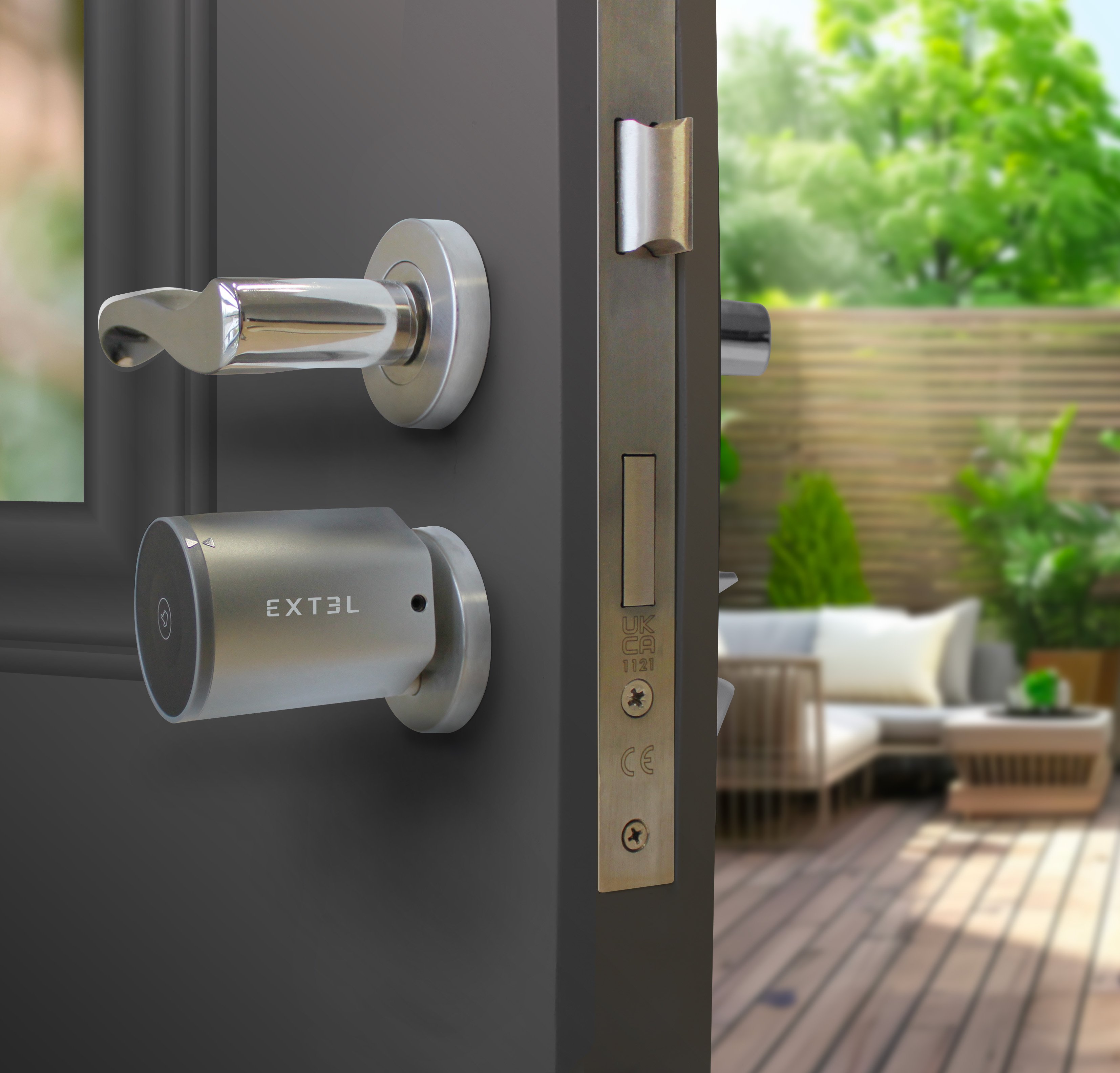 La serrure intelligente Extel Lock mise sur le Bluetooth pour verrouiller votre porte d'entrée. ©Extel