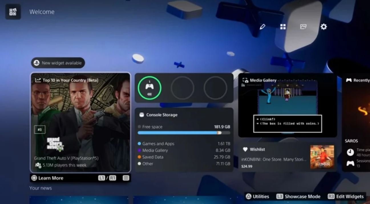 Certains joueurs peuvent bénéficier d'un nouveau widget permettant de visualiser un classement des jeux les plus joués. ©Mystic / YouTube