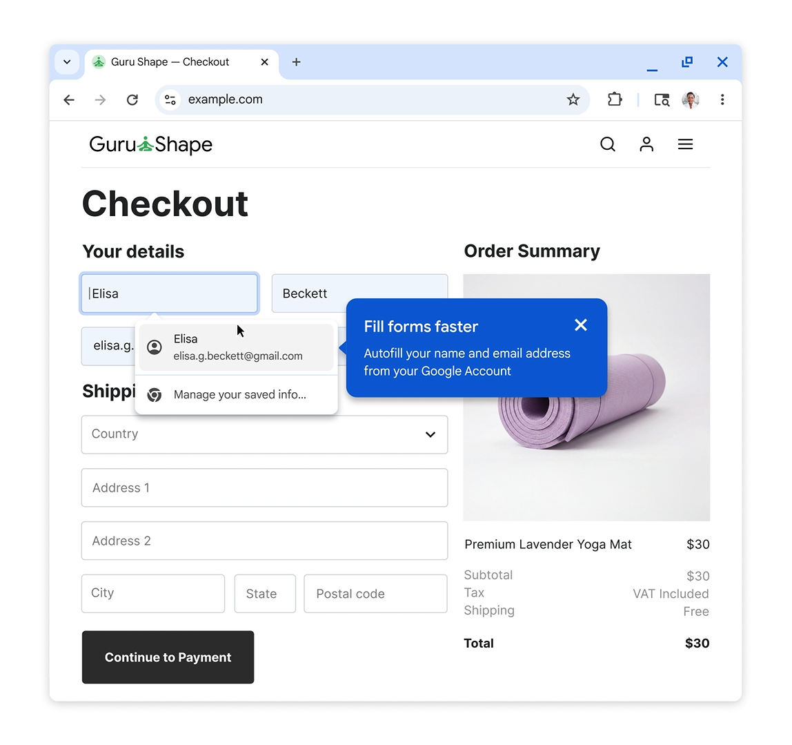 Chrome propose désormais une connexion plus poussée à votre compte Google. © Google