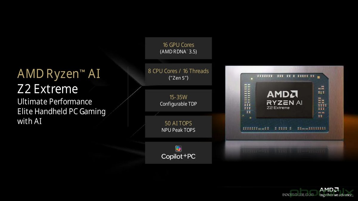 La puce AMD Ryzen AI Z2 Extreme dans le détail. ©Phoronix