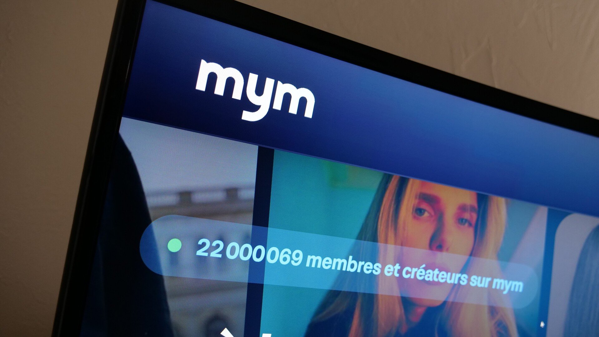 La page d’accueil de Mym revendique plus de 22 millions de membres et créateurs, une audience désormais scrutée par l’ARCOM. © Alexandre Boero / Clubic