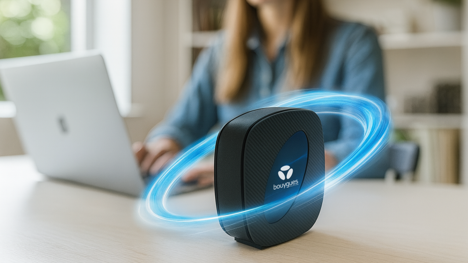 Cette offre fibre change l’expérience des foyers grâce à des débits symétriques élevés et un réseau sans fil moderne. ©Bouygues