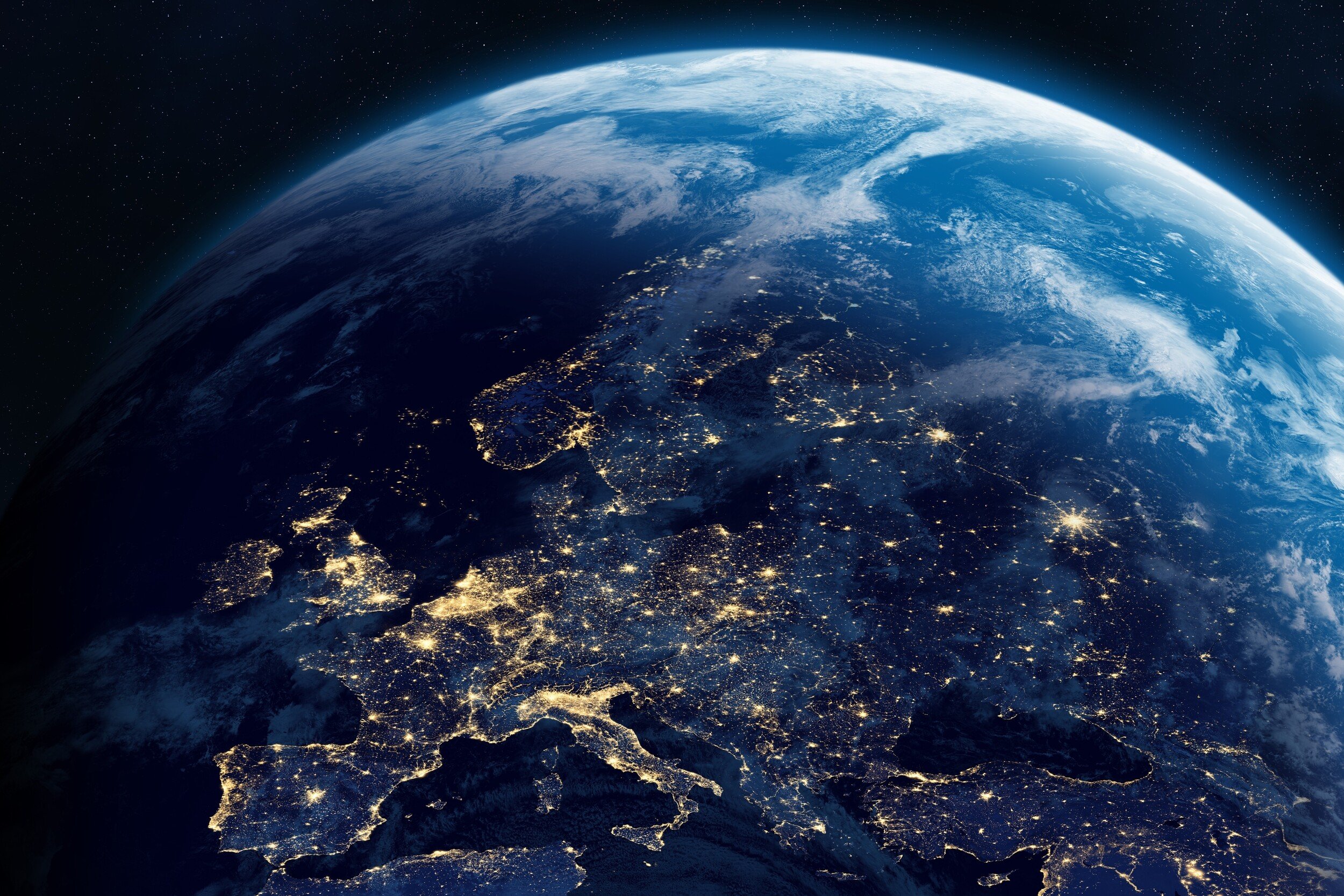 L'Europe, vue depuis l'espace © buradaki / Shutterstock