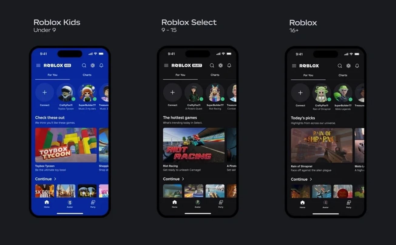A partir de début juin, les joueurs Roblox seront segmentés en trois catégories distinctes. ©Roblox