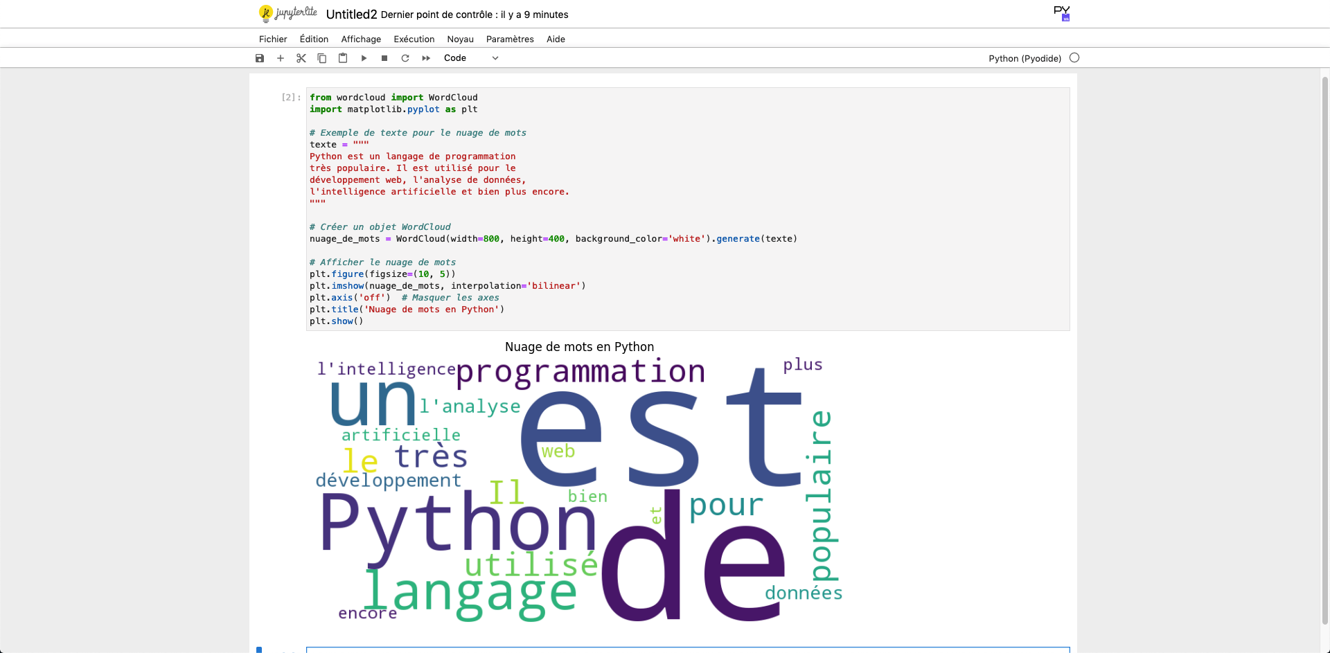 jupyter notebook capture écran 1