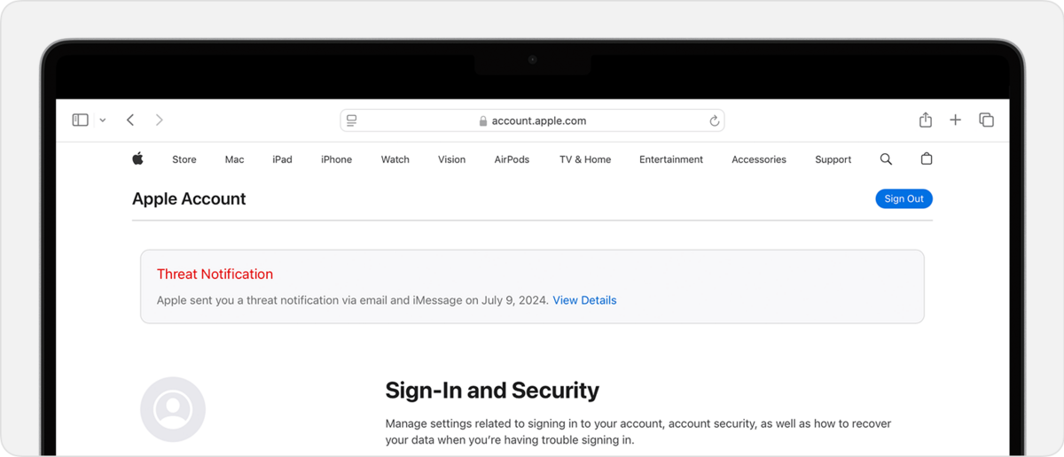 Apple vous préviendra si votre iPhone est infecté d'un spyware "mercenaire". ©Apple