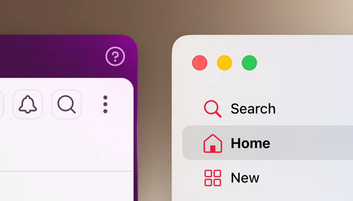 La nouvelle interface Liquid Glass s'ajuste par petites touches ©Apple