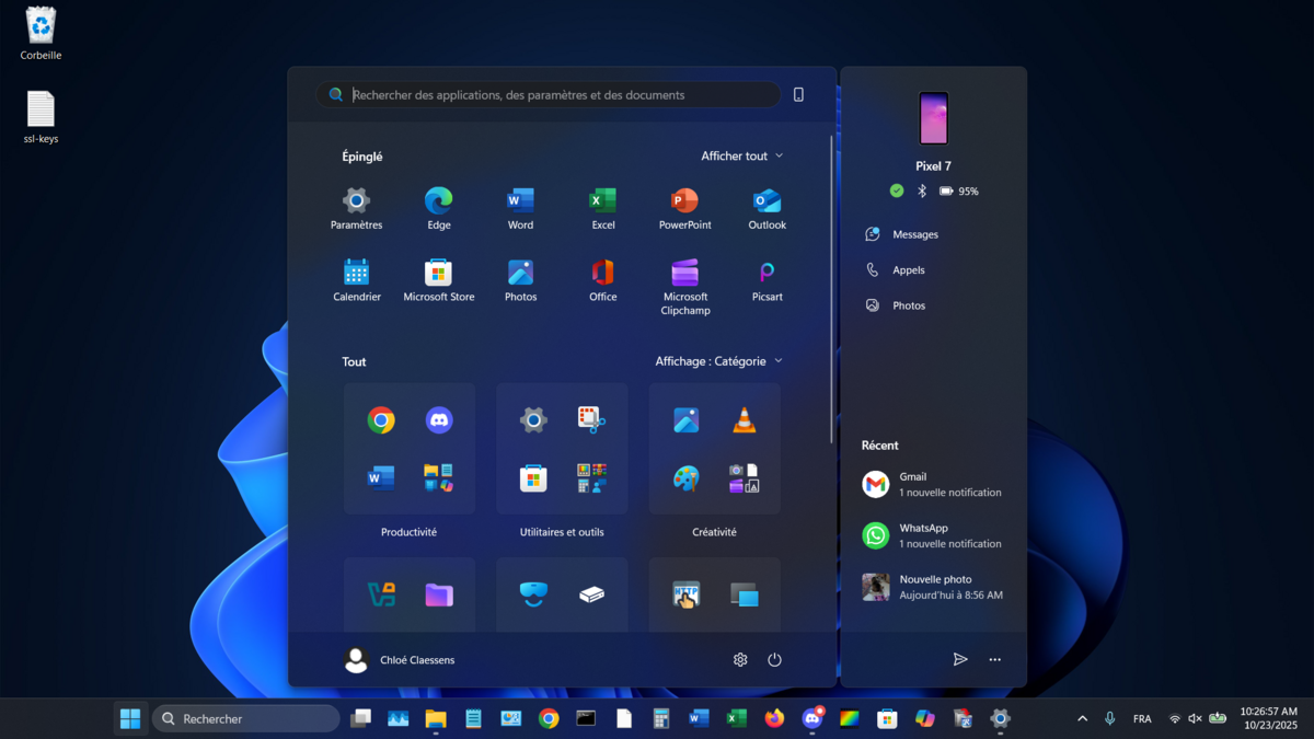 Le nouveau menu Démarrer gagne en logique et devrait couper court aux critiques adressées à Windows 11 depuis sa sortie. © Clubic