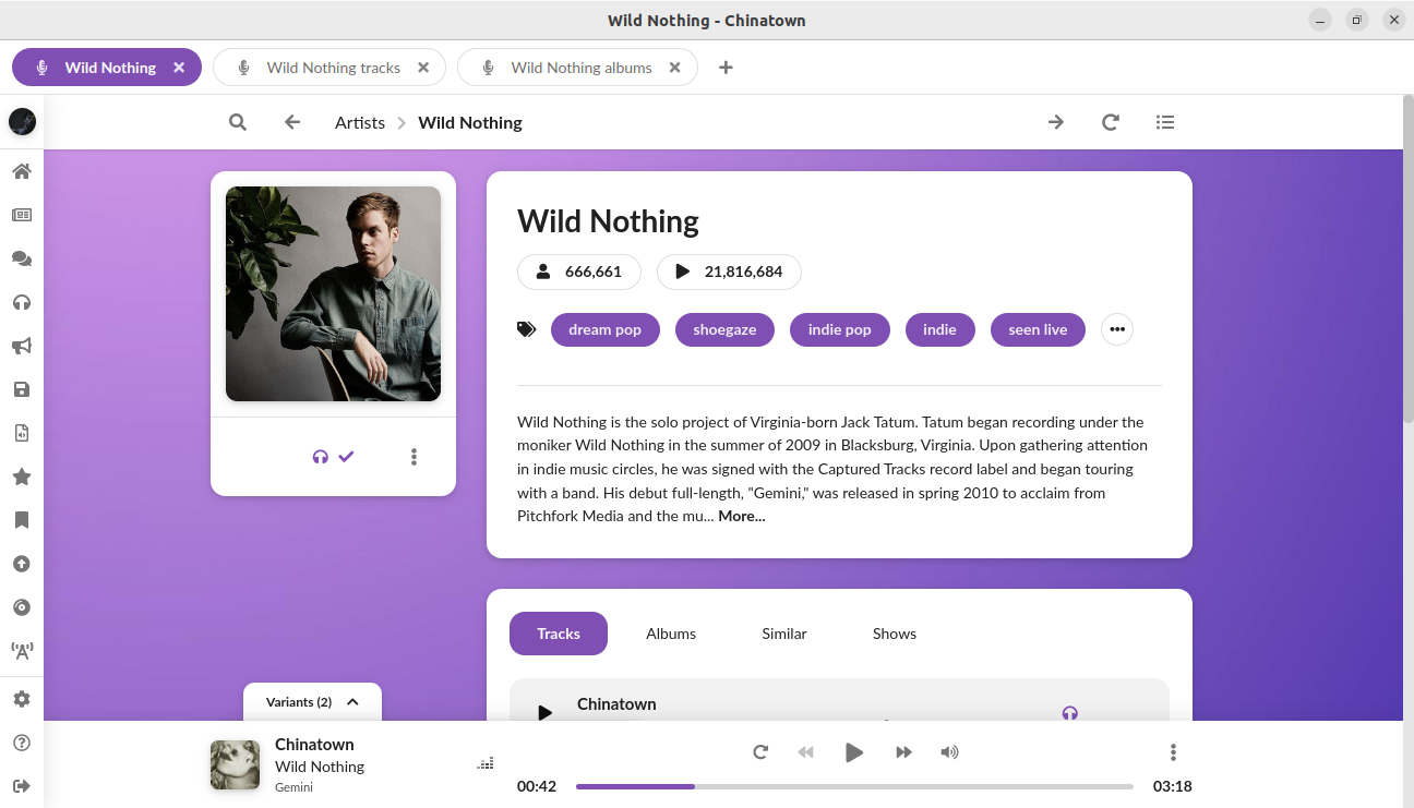 Muffon, un service de streaming musical open source. © Alexeï Chpakovski/Muffon