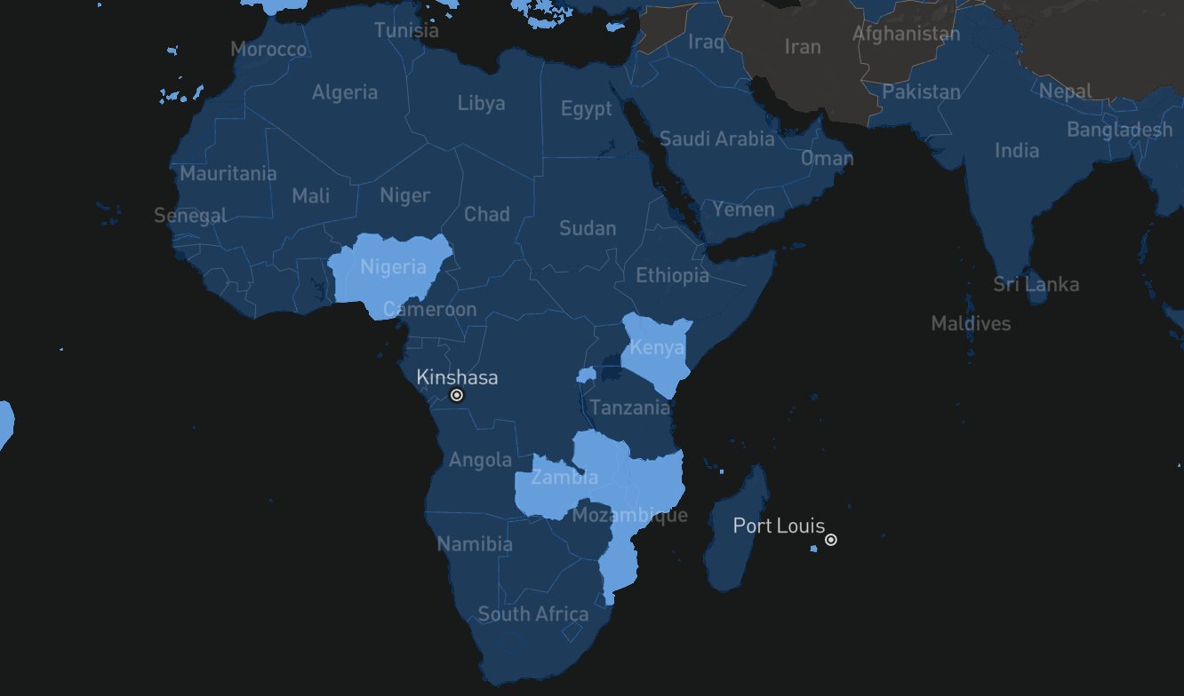 Les pays africains déjà couverts par Starlink © Starlink