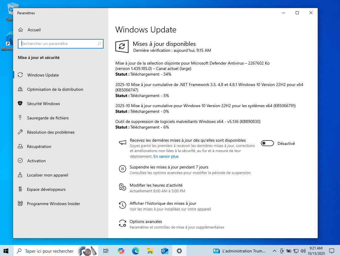 Pensez à télécharger rapidement la dernière mise à jour de sécurité pour Windows 10 qui corrige plus de 170 vulnérabilités. © Clubic