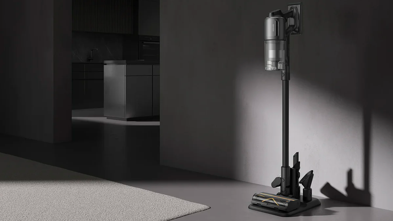 Avec cette puissance, l'aspirateur vient à bout des miettes, poussières et saletés en un passage rapide, sans sortir un appareil plus encombrant. ©Dreame