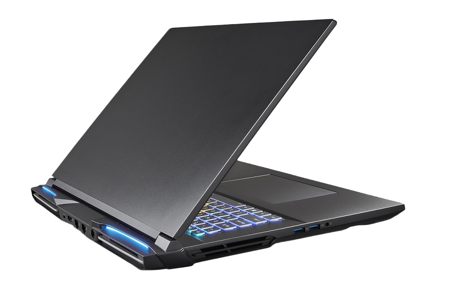 Imposant, mais plutôt élégant ce gros laptop Raptor X18. ©Eurocom