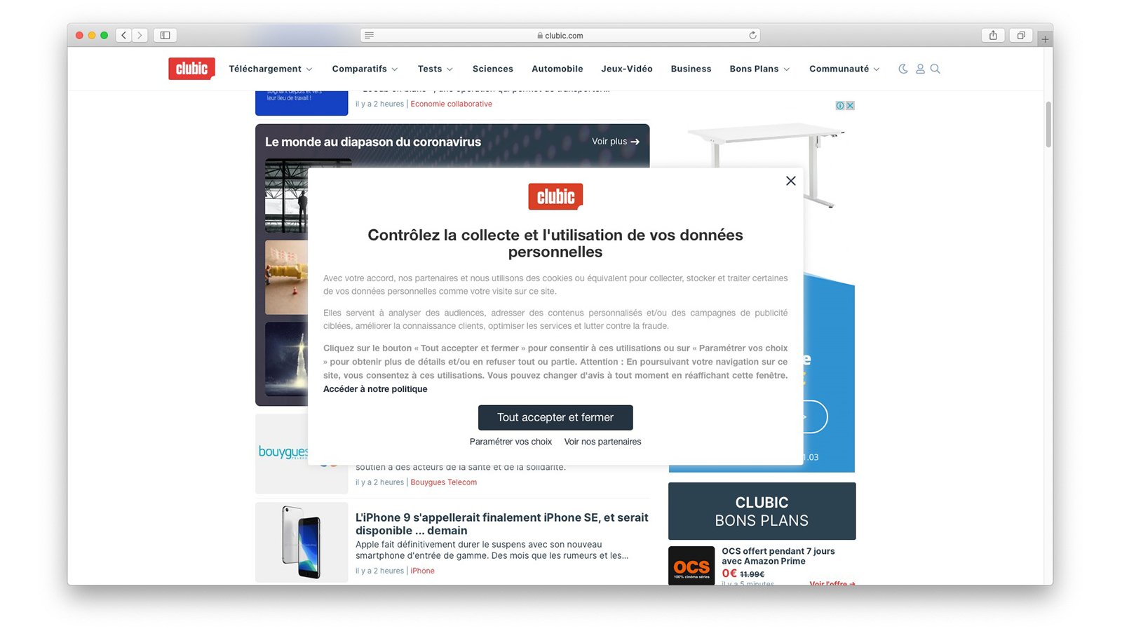 tuto safari - interface