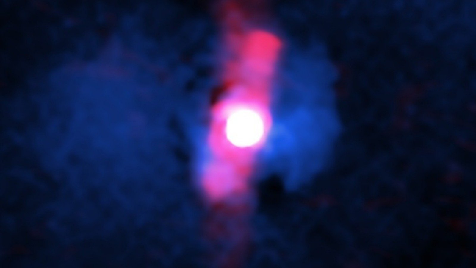Cette image composite montre un quasar, une classe rare et extrême de trou noir supermassif, situé à environ 3,4 milliards d'années-lumière de la Terre - ©NASA