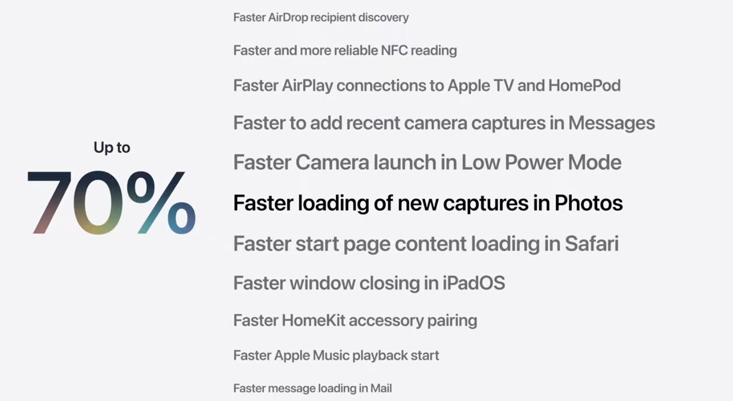 iOS 27 mise sur des performances améliorées ©Apple