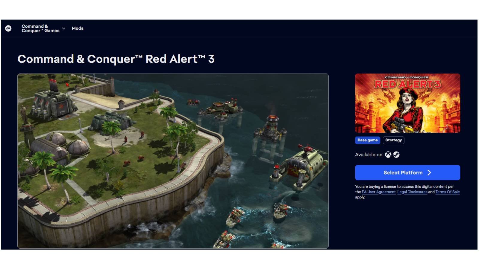 Command & Conquer est une franchise de stratégie militaire qui comprend Red Alert 3, son extension Uprising et une collection remastérisée en 4K des premiers épisodes. © Electronic Arts