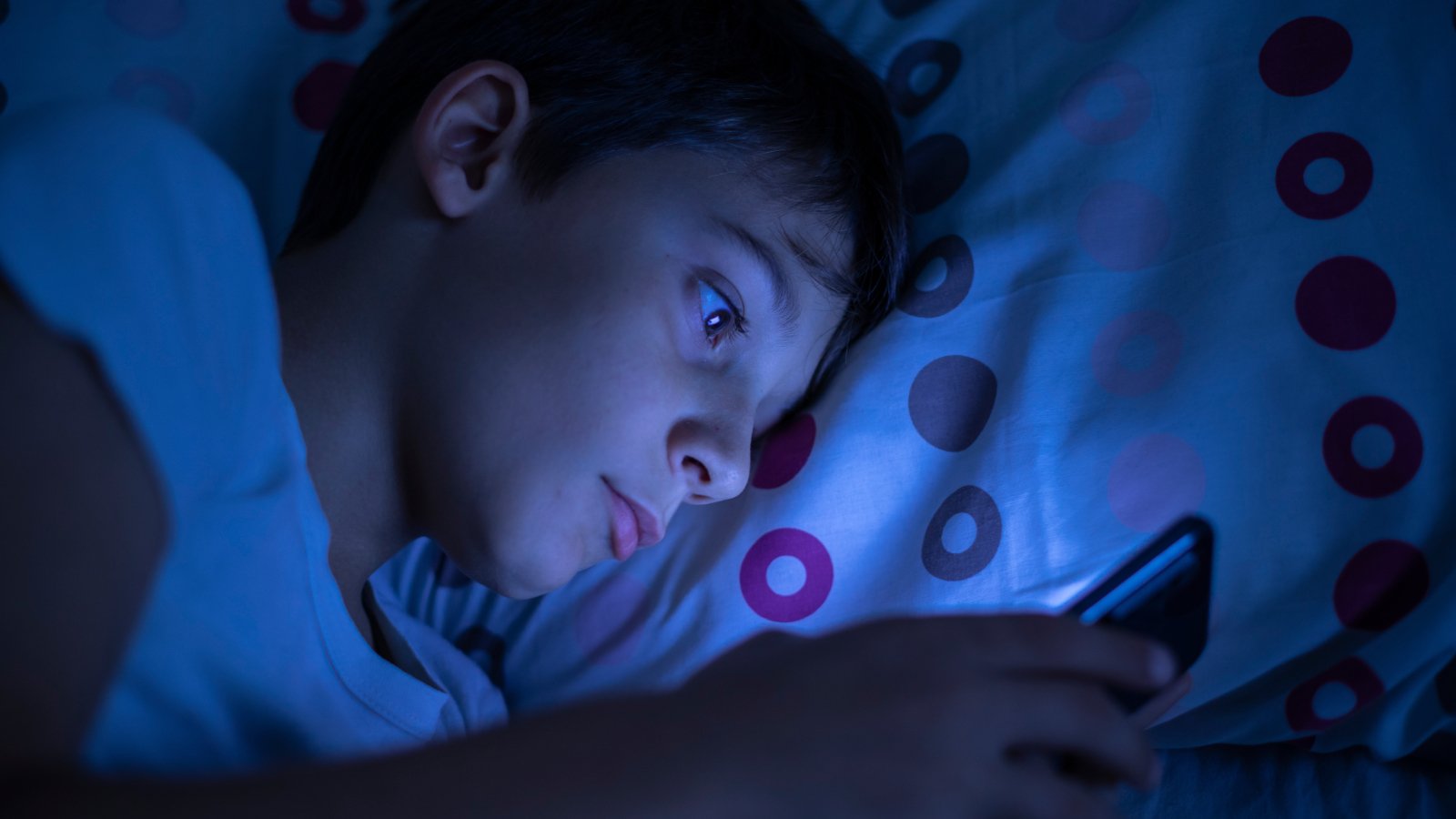 Un jeune ado sur son smartphone le soir. ©Studio Nut / Shutterstock.com