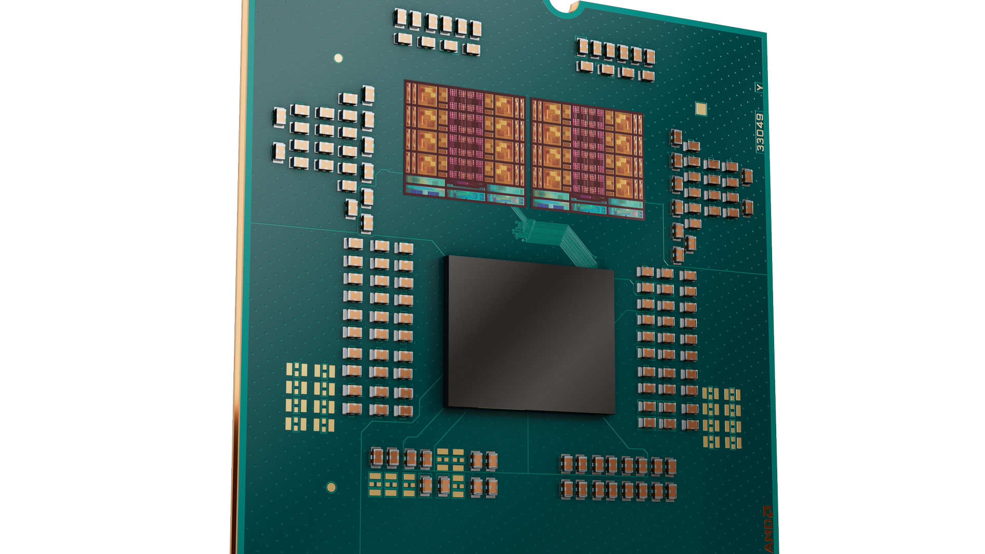 AMD a même laissé trainer des illustrations de son futur Ryzen 9 9950X3D2. ©AMD