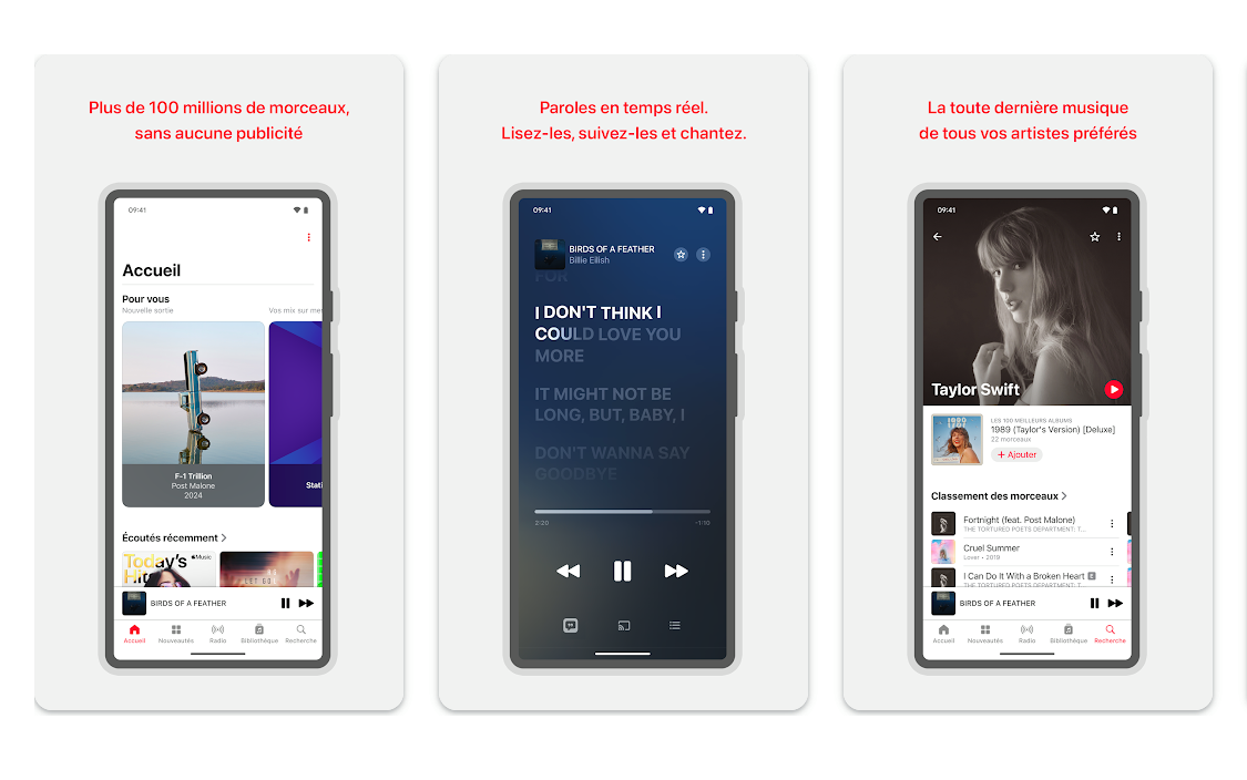 Apple Music, la première application de la marque a sauter le pas d'iOS vers Android. © Apple