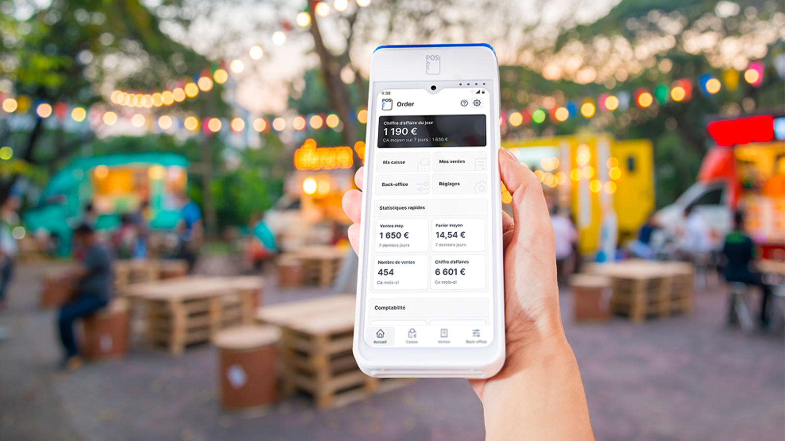 myPOS Order réunit caisse, paiement et import de catalogue produit dans un terminal tout-en-un, simple à utiliser et prêt à encaisser ©myPOS